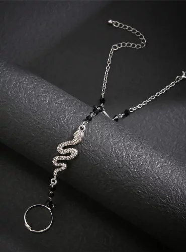 Colleir serpent plaqué or pour femme