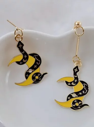 boucles d'orielles serpent en or