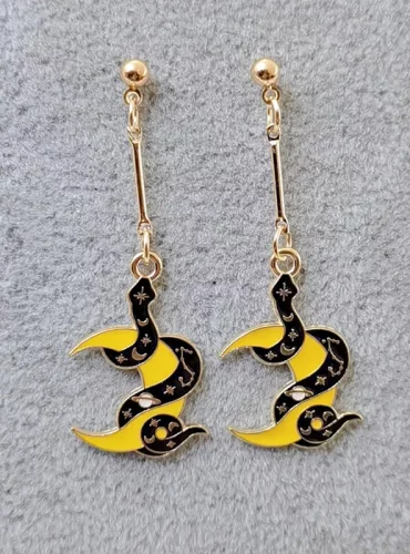 boucles d'orielles serpent en or