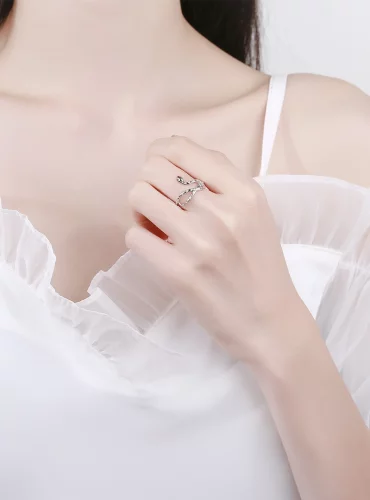 Bague serpent femme argent