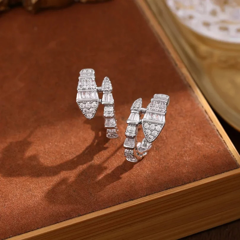 Boucles D'Oreilles Serpent Clytia - Argent – Image 3