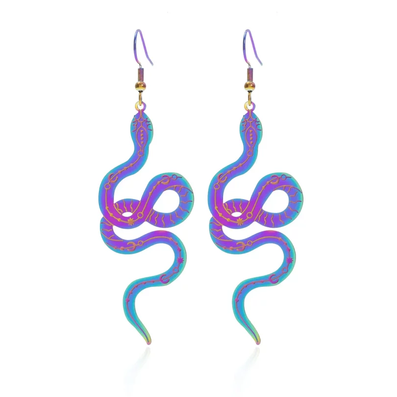 Boucles D'Oreilles Serpent Megaera - Acier inoxydable – Image 3