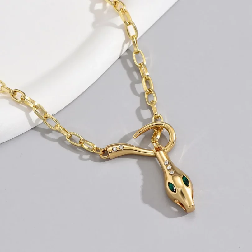 Collier Serpent Nyxara - Acier inoxydable