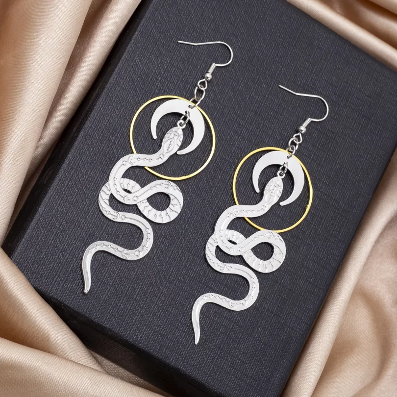 Boucles D'Oreilles Serpent Euphrosyne - Cuivre