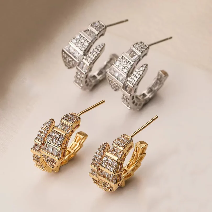 Boucles D'Oreilles Serpent Andraste - Cuivre