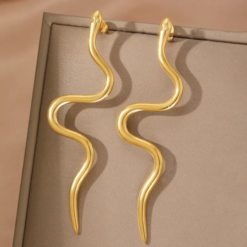 Boucles D'Oreilles Serpent  Thalassa - Acier inoxydable