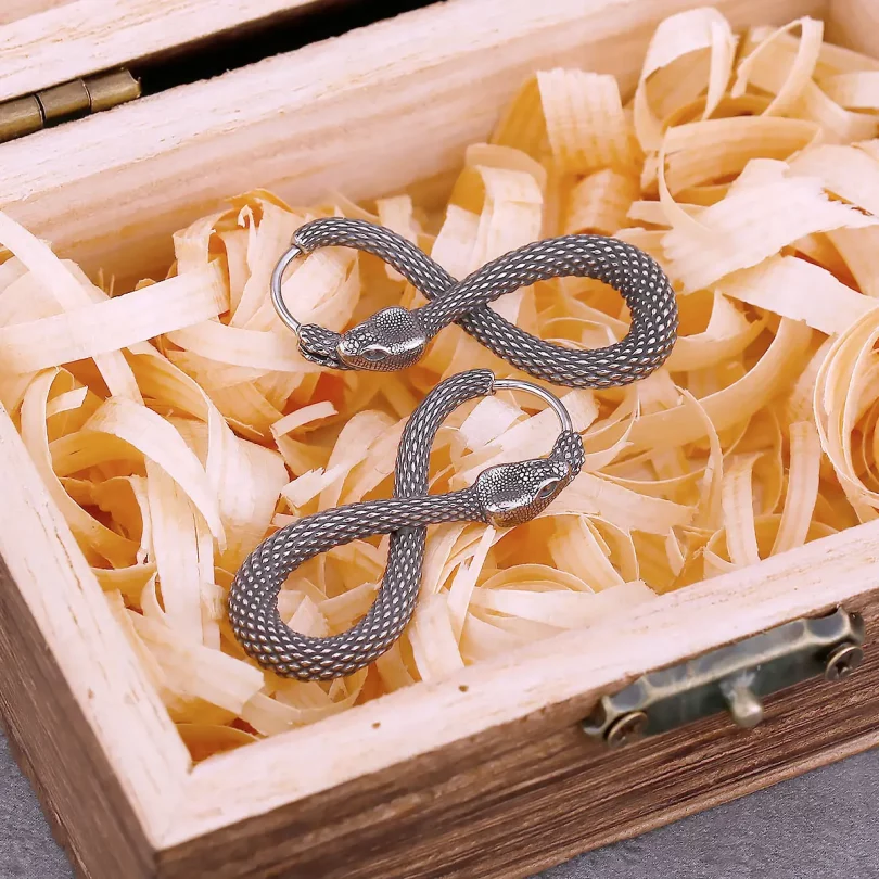 Boucles D'Oreilles Serpent Leucothea - Acier inoxydable – Image 2