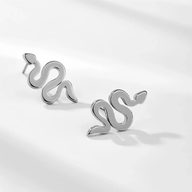 Boucles D'Oreilles Serpent  Evadne - Acier inoxydable – Image 4