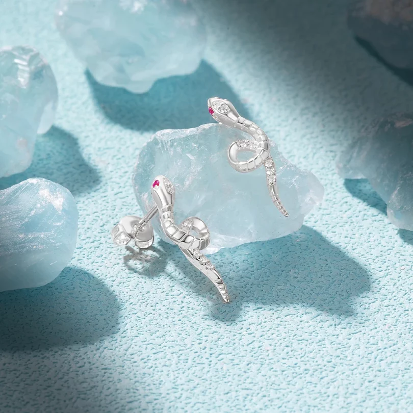 Boucles D'Oreilles Serpent  Dionea - Argent – Image 3