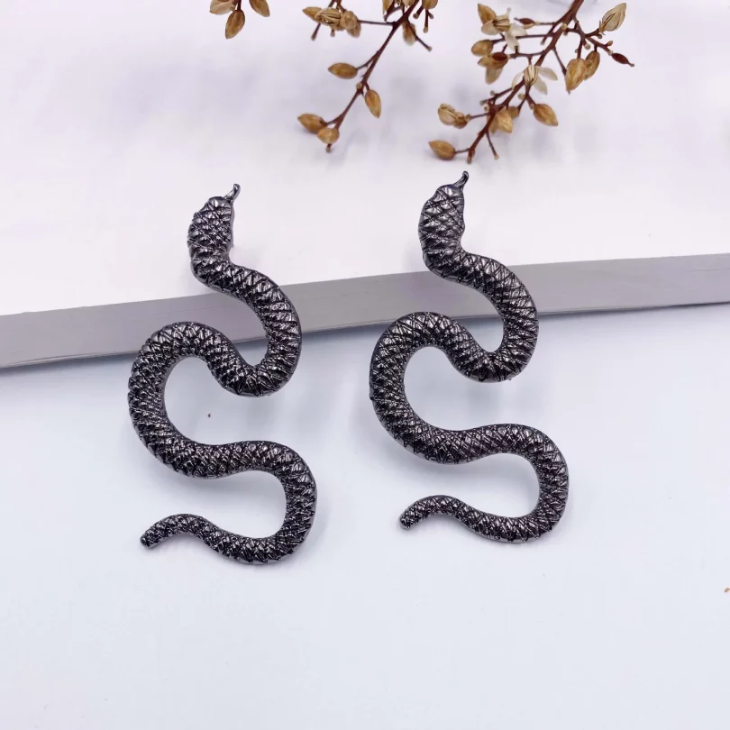Boucles D'Oreilles Serpent Harmonia – Image 5