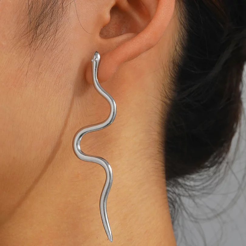 Boucles D'Oreilles Serpent  Thalassa - Acier inoxydable – Image 4
