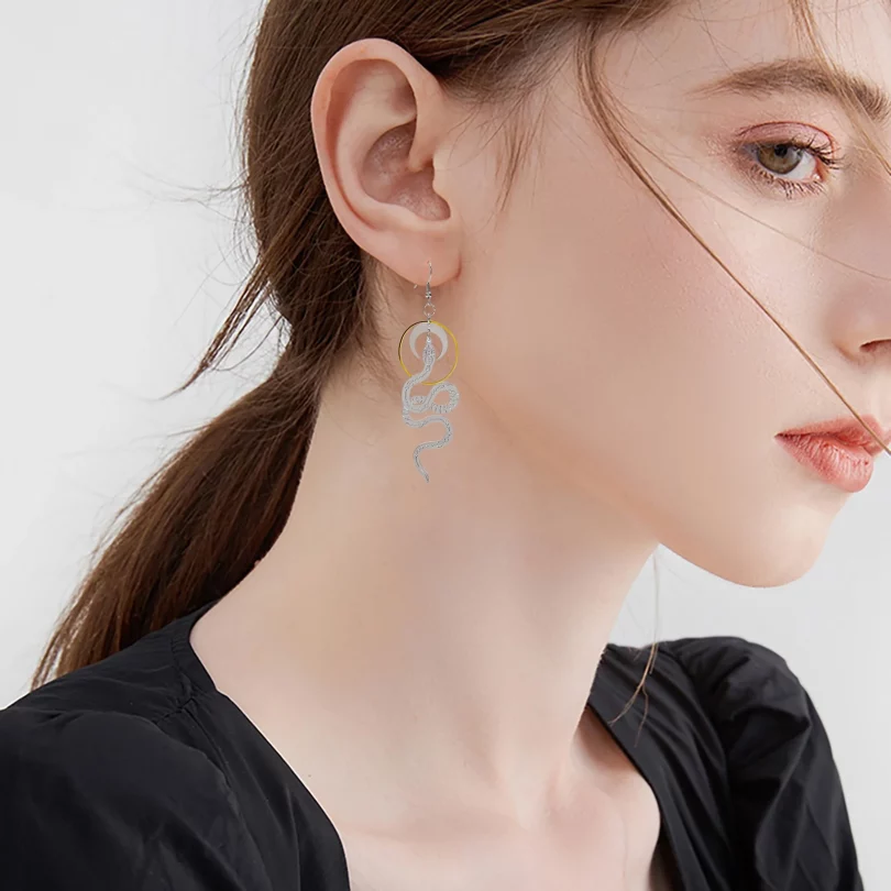 Boucles D'Oreilles Serpent Euphrosyne - Cuivre – Image 2