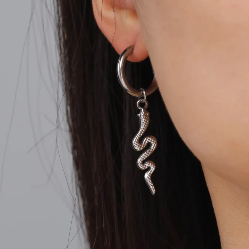 Boucles D'Oreilles Serpent  Eurydice - Acier inoxydable – Image 5