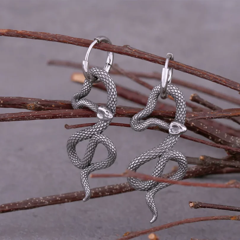Boucles D'Oreilles Serpent Eione - Acier inoxydable