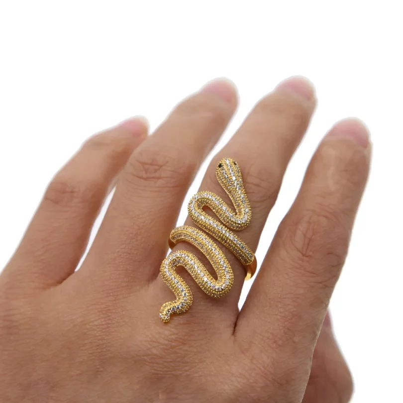 Bague Serpent Électra - Plaqué Or – Image 4