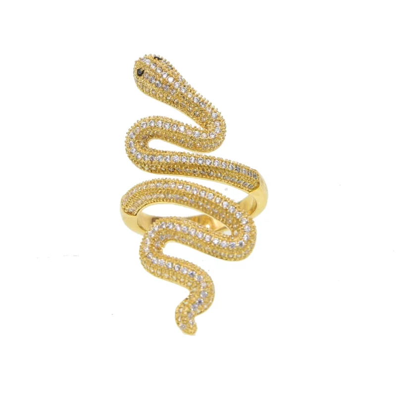 Bague Serpent Électra - Plaqué Or