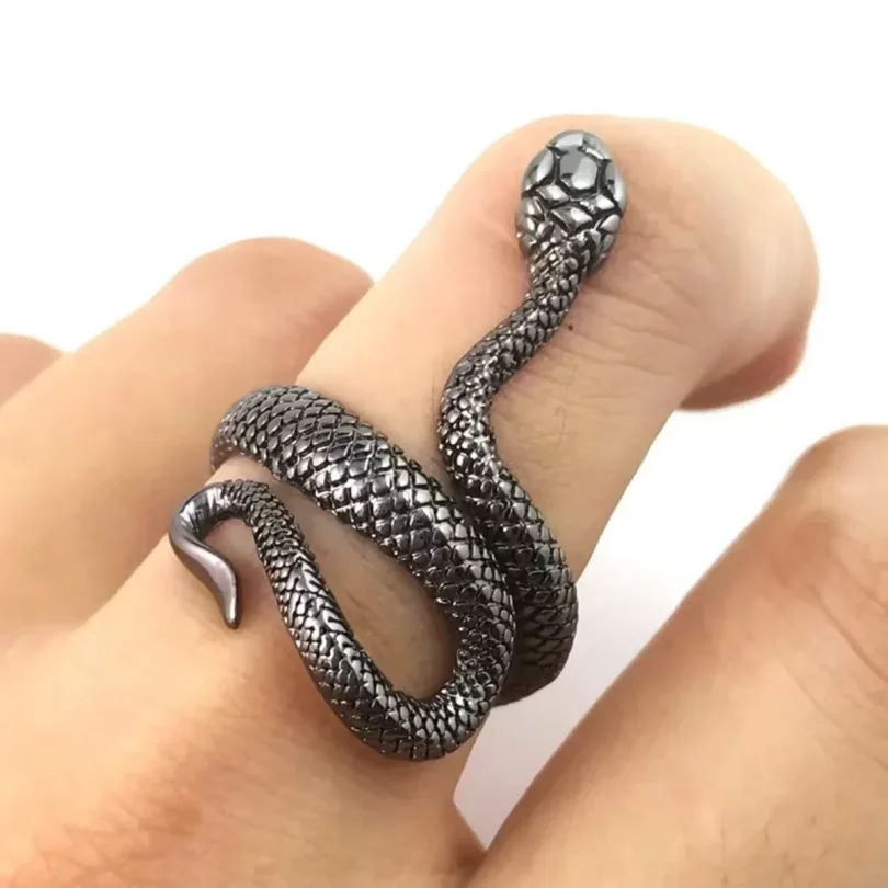 Bague Serpent Athéna - Acier Inoxydable