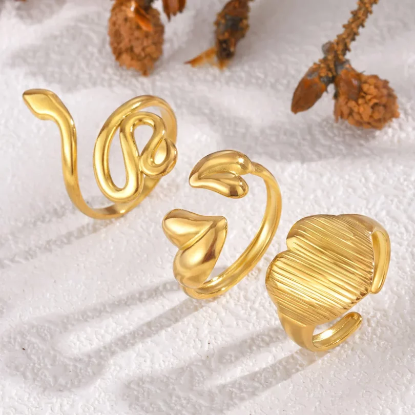 Bague Serpent Séléné - Plaqué Or – Image 6