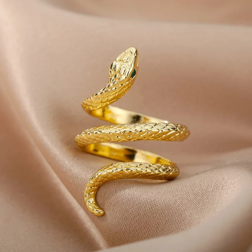Bague Serpent Ourania - Plaqué Or – Image 15