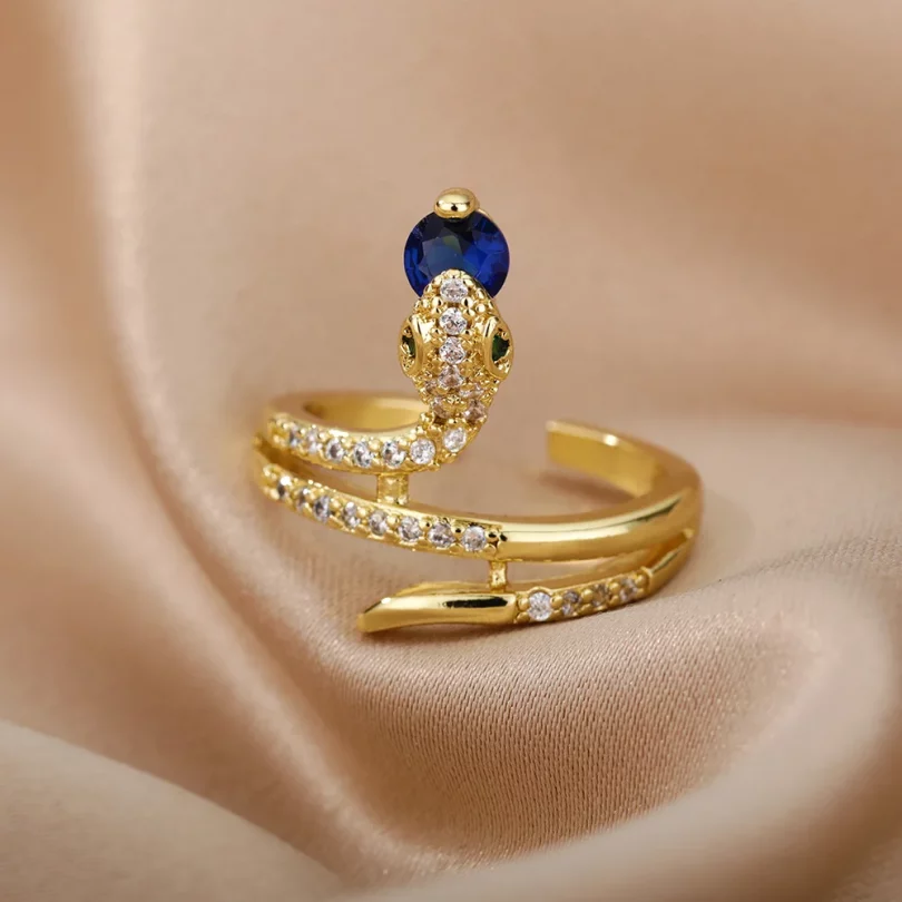Bague Serpent Ourania - Plaqué Or – Image 10
