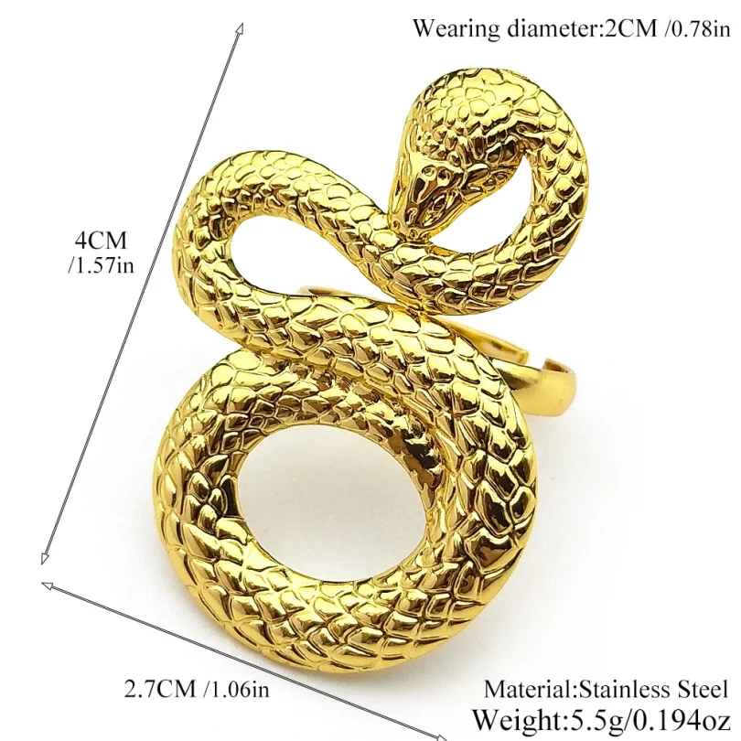 Bague Serpent Calypso - Plaqué Or – Image 6