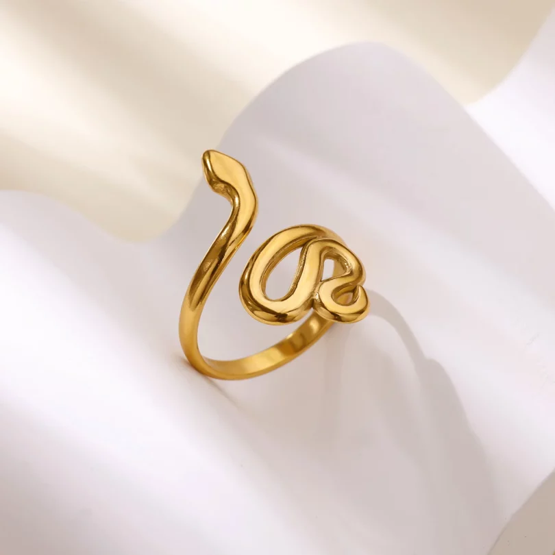 Bague Serpent Perséphone - Plaqué Or – Image 4