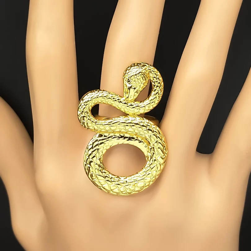 Bague Serpent Calypso - Plaqué Or – Image 3