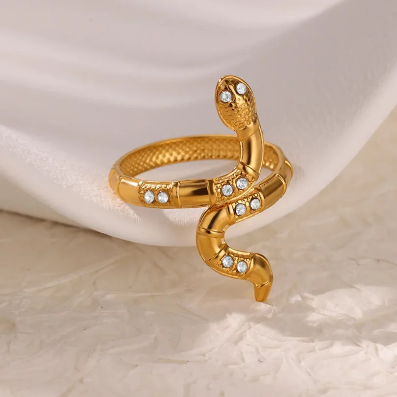 Bague Serpent Éos - Plaqué Or – Image 4