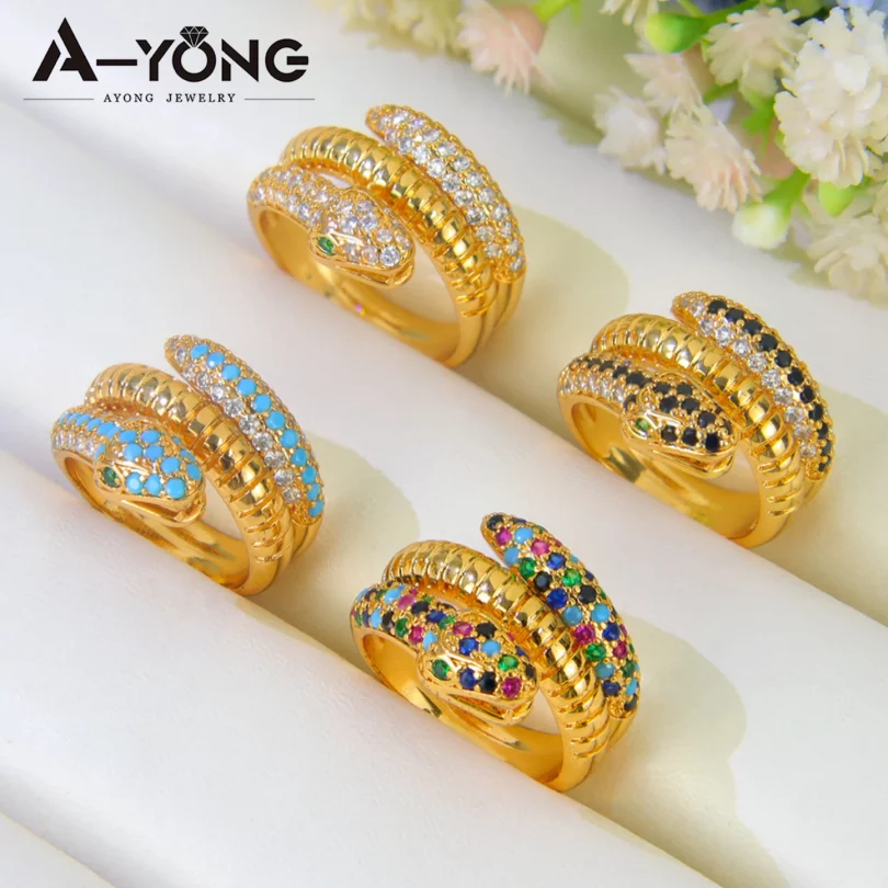 Bague Serpent Nyx - Plaqué Or