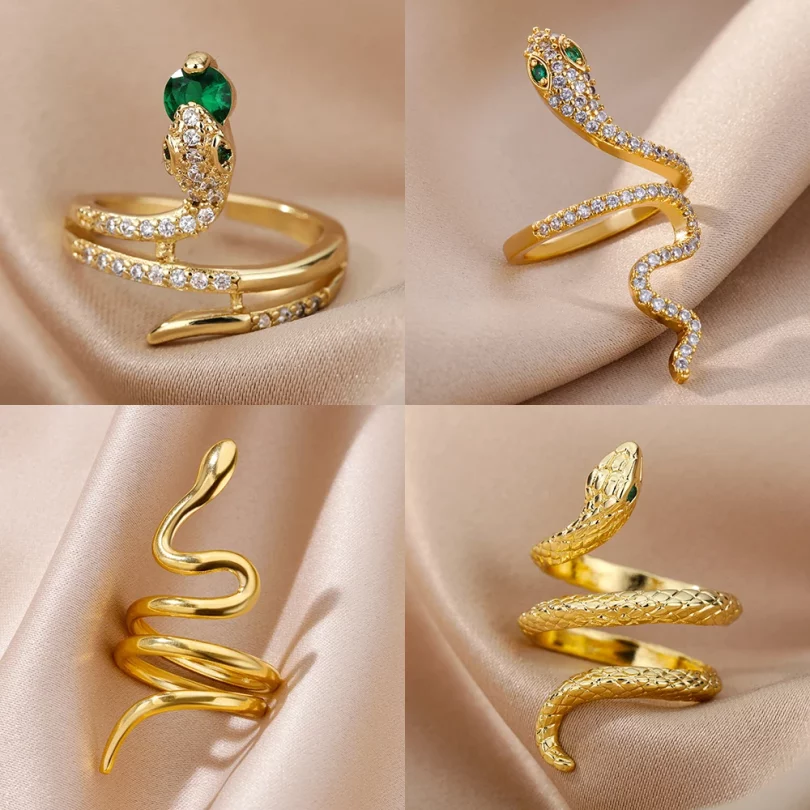Bague Serpent Ourania - Plaqué Or – Image 6