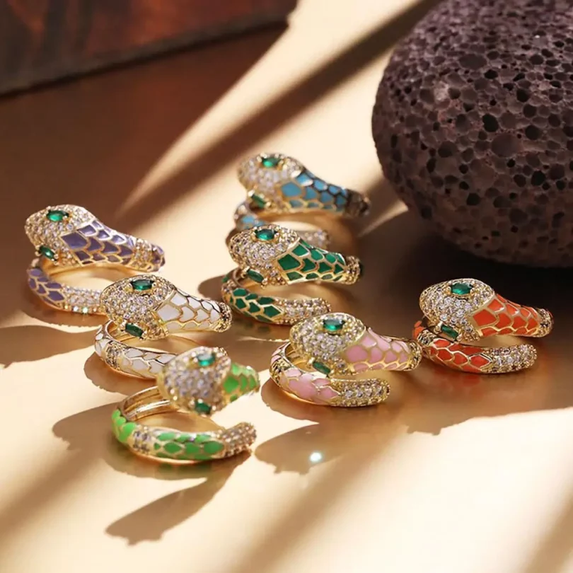 Bague Serpent Aphrodite - Plaqué Or – Image 2