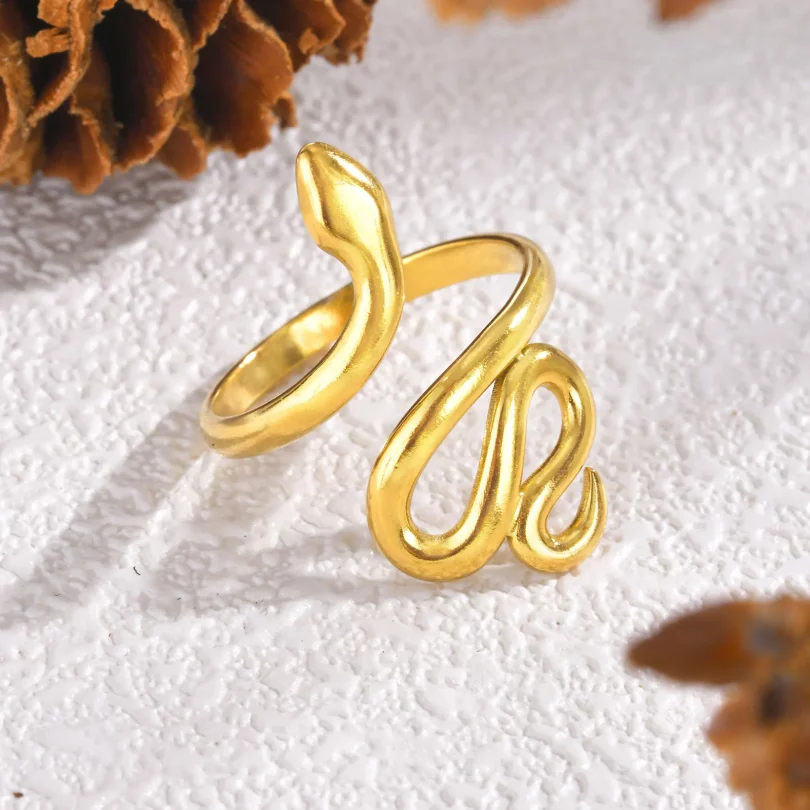 Bague Serpent Séléné - Plaqué Or – Image 5