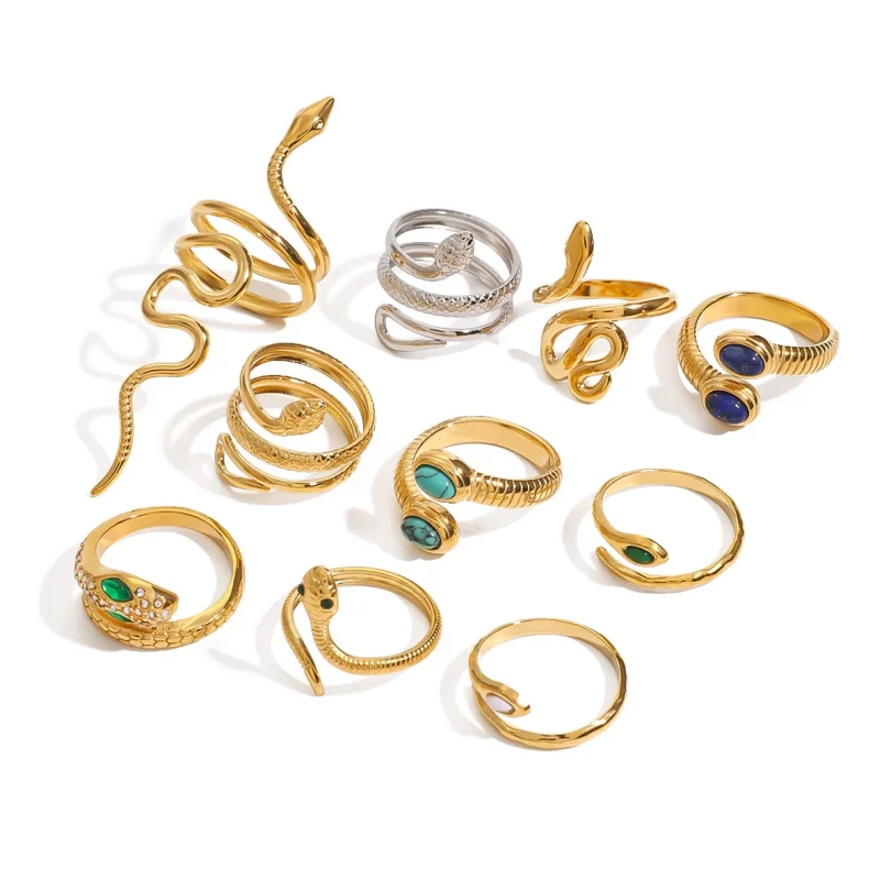 Bague Serpent Artémis - Plaqué Or – Image 4