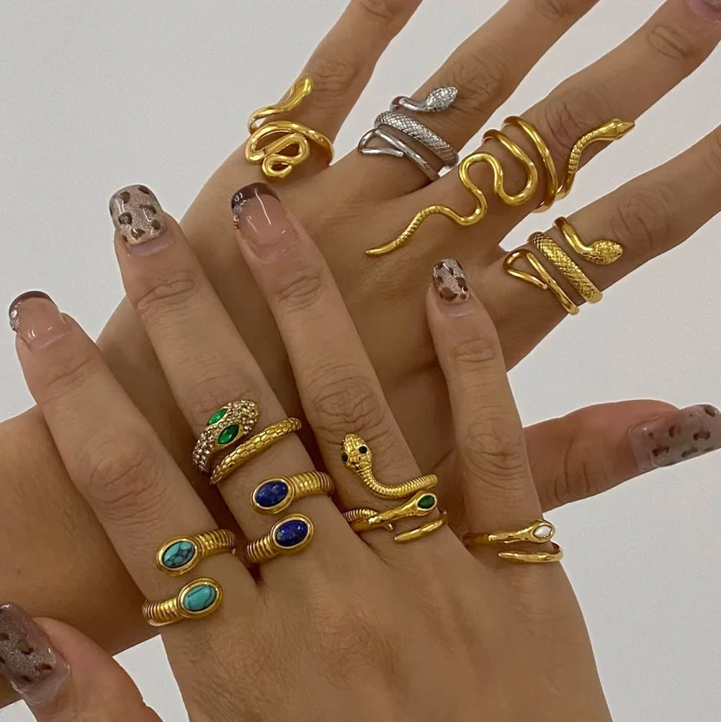 Bague Serpent Artémis - Plaqué Or – Image 5