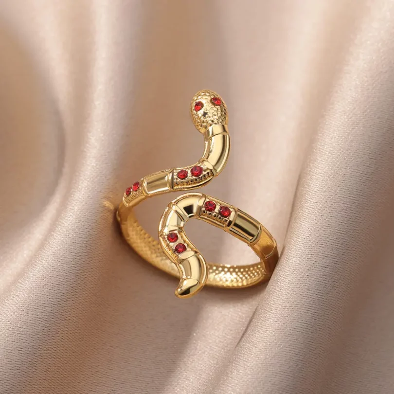 Bague Serpent Ourania - Plaqué Or – Image 8
