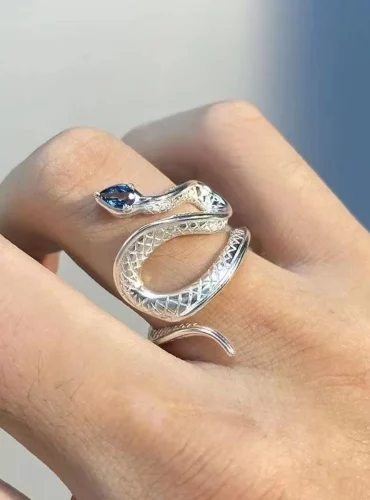 Bague Serpent Némésis - Acier Inoxydable