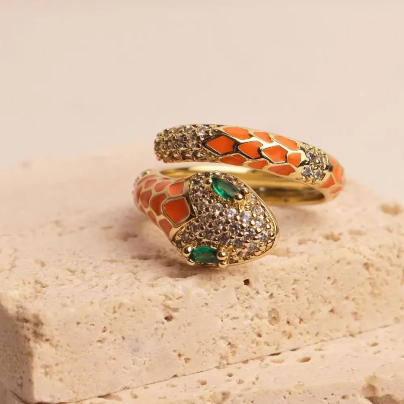 Bague Serpent Aphrodite - Plaqué Or – Image 5