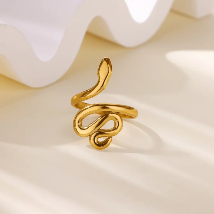 Bague Serpent Perséphone - Plaqué Or – Image 10