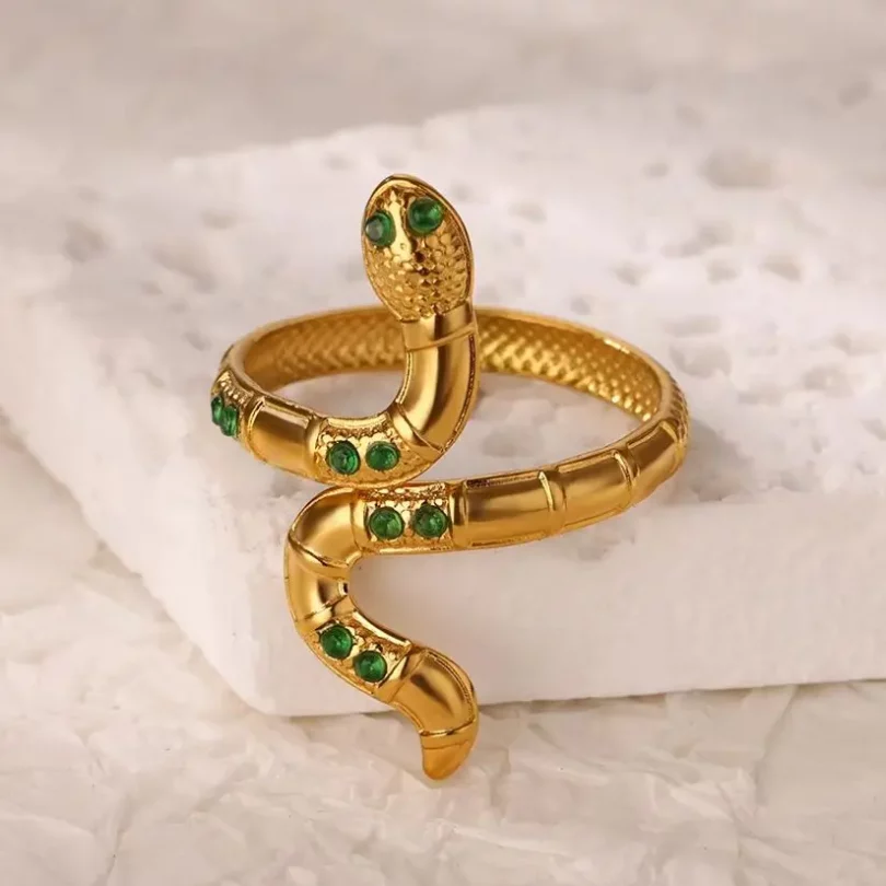 Bague Serpent Éos - Plaqué Or