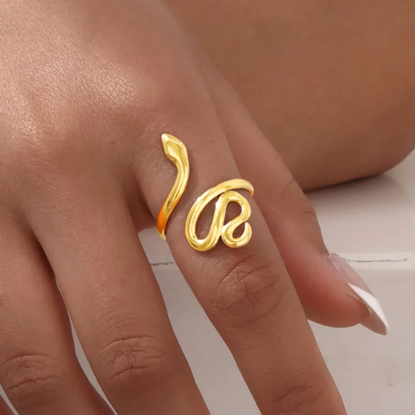 Bague Serpent Séléné - Plaqué Or – Image 2