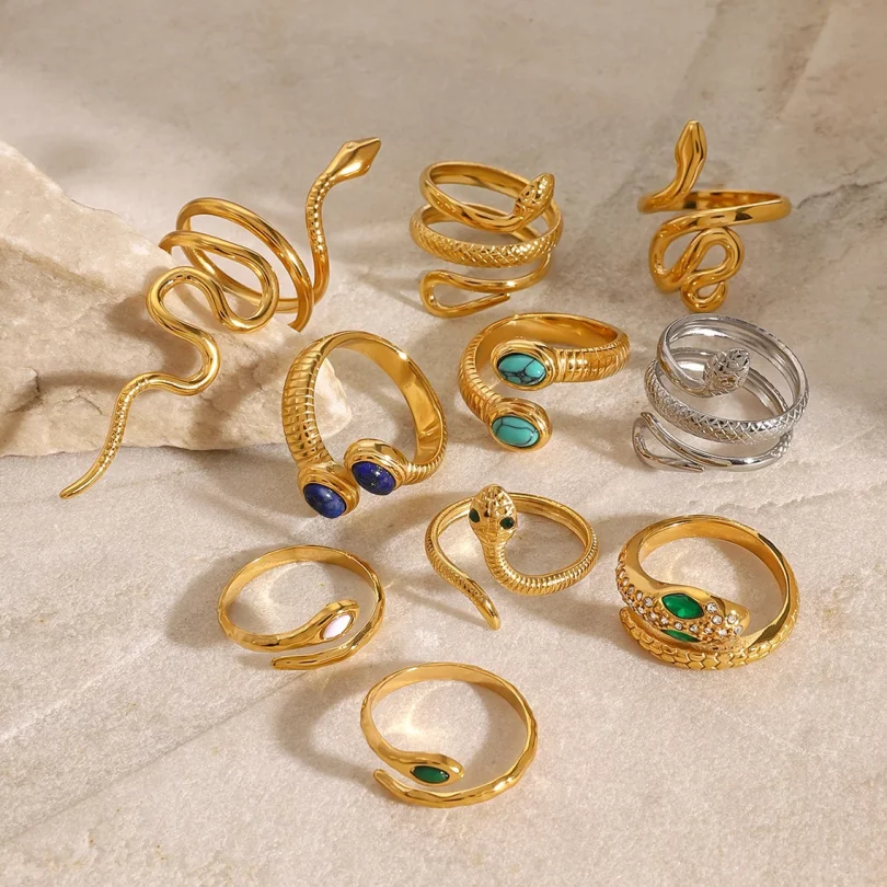 Bague Serpent Artémis - Plaqué Or – Image 2
