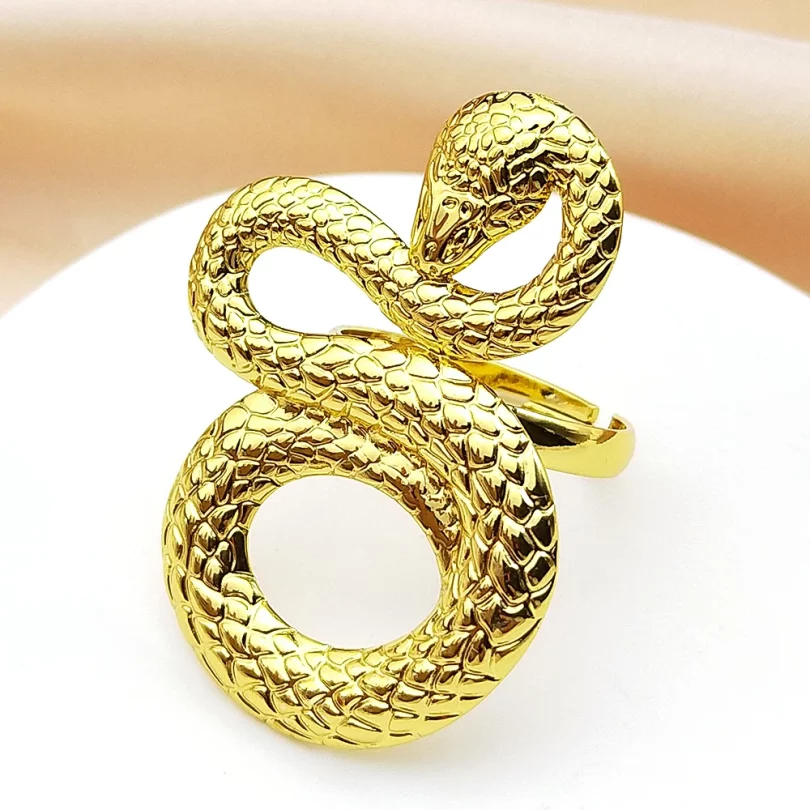 Bague Serpent Calypso - Plaqué Or – Image 4