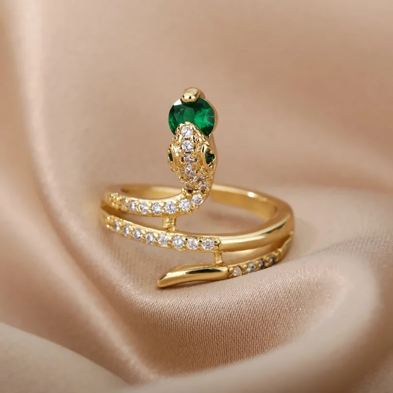 Bague Serpent Ourania - Plaqué Or – Image 2
