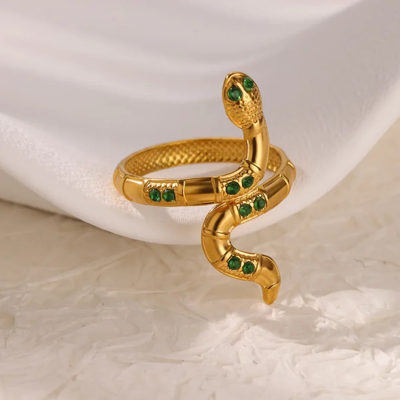 Bague Serpent Éos - Plaqué Or – Image 3
