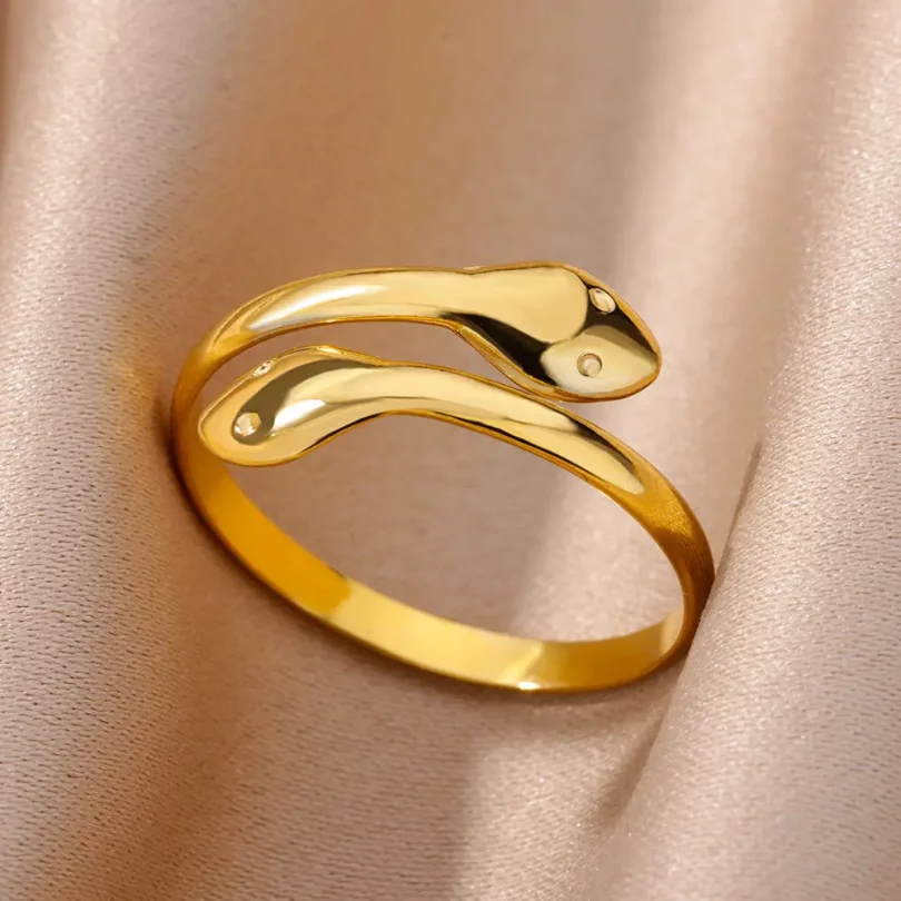 Bague Serpent Ourania - Plaqué Or – Image 5