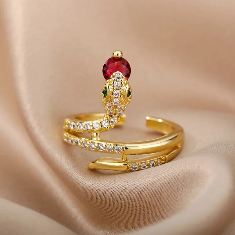 Bague Serpent Ourania - Plaqué Or – Image 19