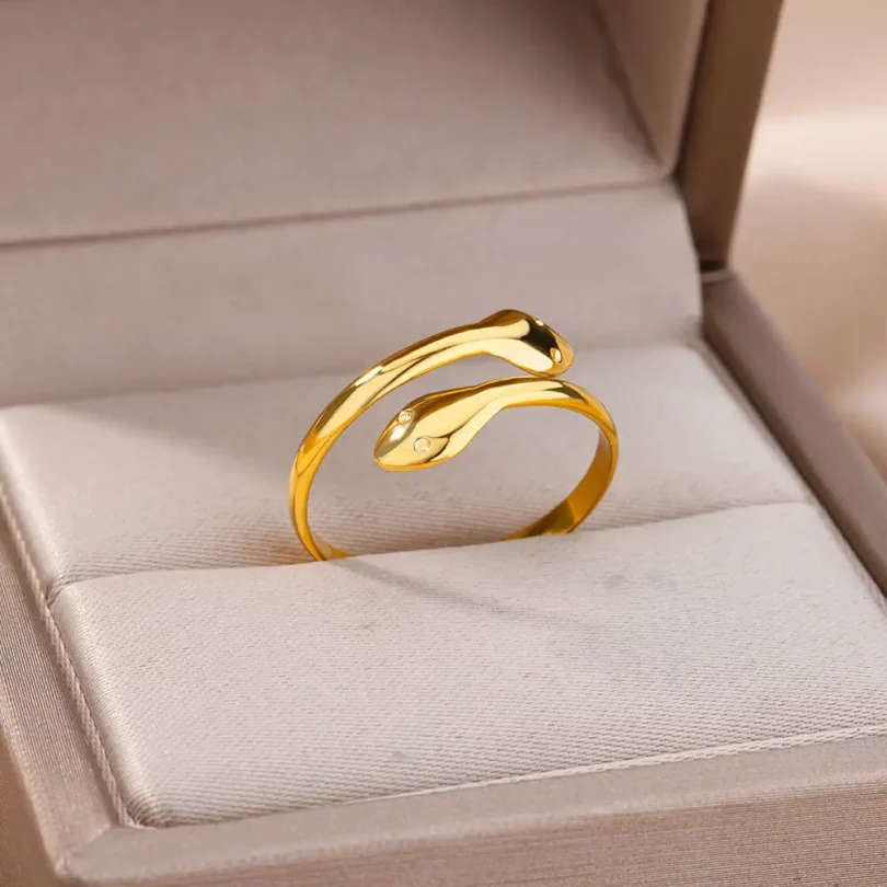 Bague Serpent Ourania - Plaqué Or – Image 12