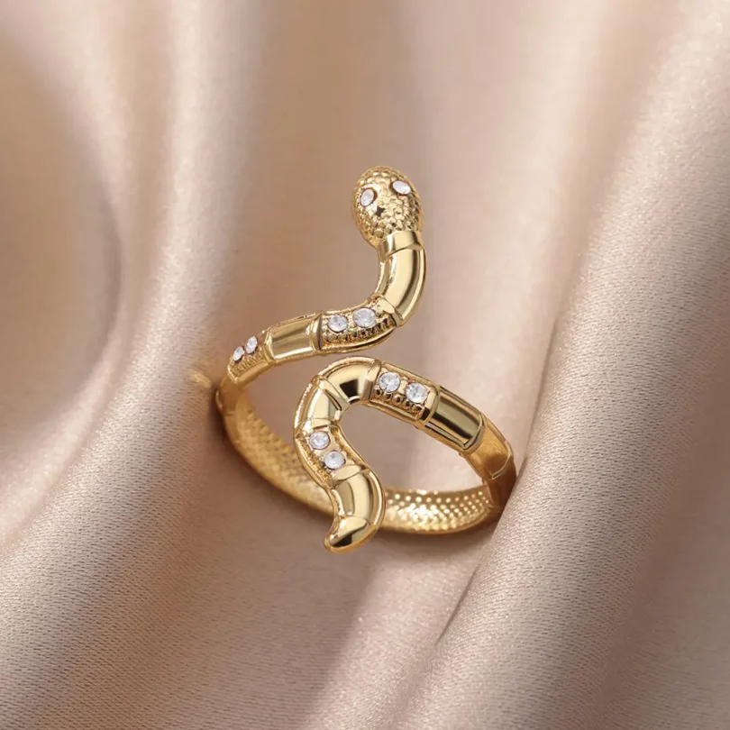 Bague Serpent Ourania - Plaqué Or – Image 9
