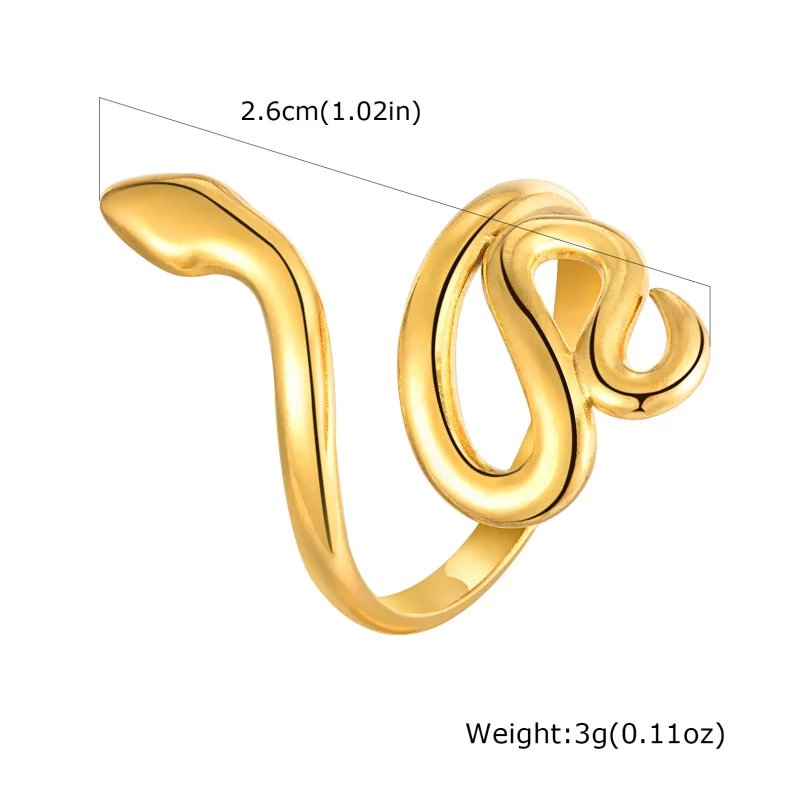 Bague Serpent Séléné - Plaqué Or – Image 9