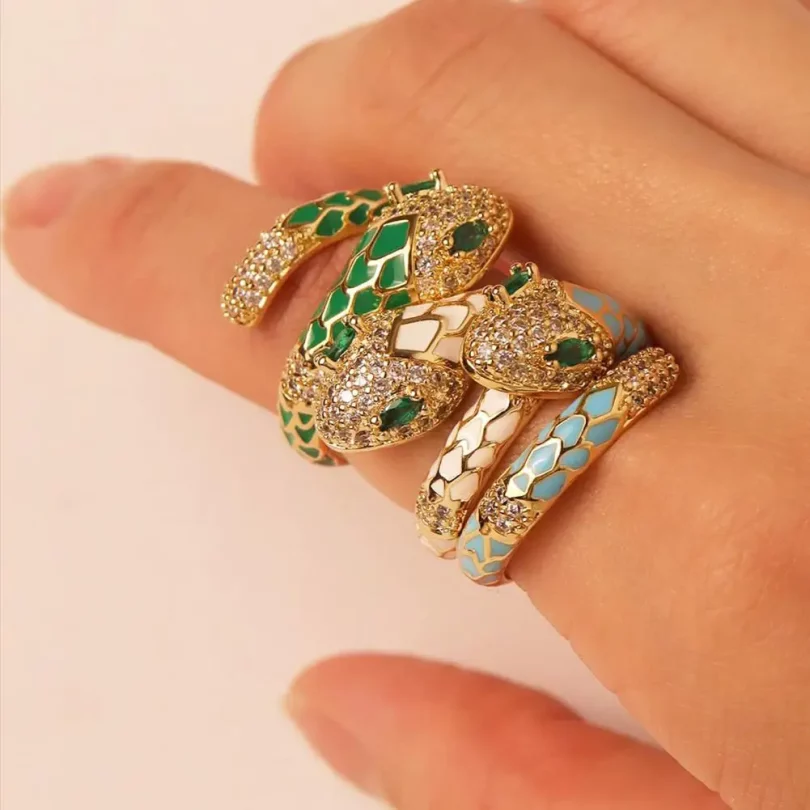 Bague Serpent Aphrodite - Plaqué Or – Image 3